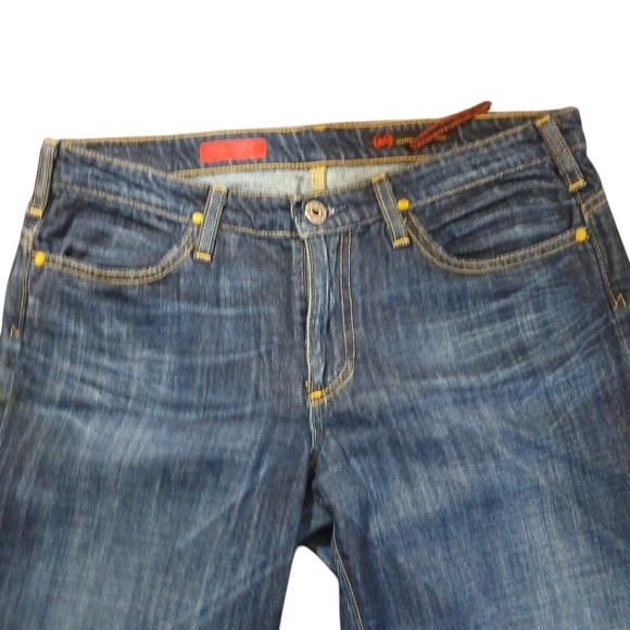 AG Adriano Goldschmied The Legend Dark Wash Mid-Rise Flared Jeans Size 30 - Picture 3 of 13